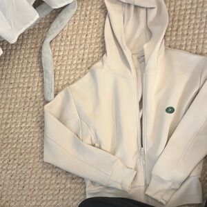 L.L. Bean Women's Off-White Hoodie Jacket